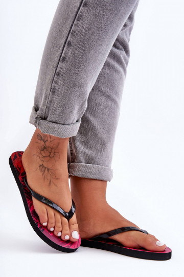 Elegantello classico Pantofole Pantofole 4F 4FSS23FFLIF060-90S Nero e-colore rosa 2