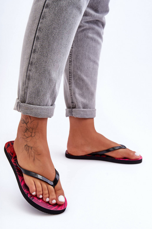 Elegantello classico Pantofole Pantofole 4F 4FSS23FFLIF060-90S Nero e-colore rosa