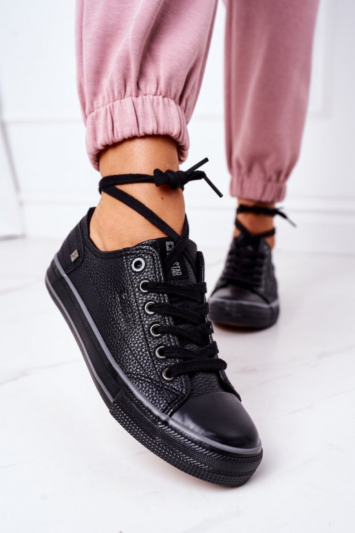 Scarpe da ginnastica in pelle da donna BIG STAR II274002 colore nero