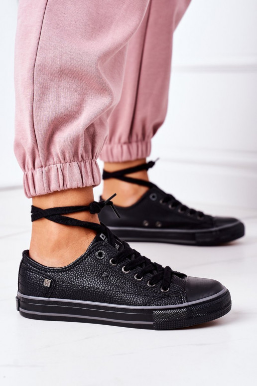 Scarpe da ginnastica in pelle da donna BIG STAR II274002 colore nero