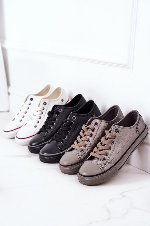 Scarpe da ginnastica in pelle da donna BIG STAR II274002 colore nero