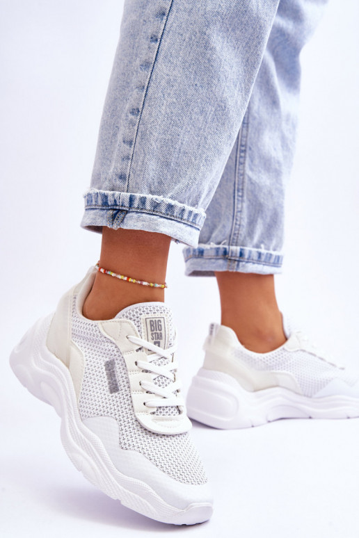 Femminile  scarpe da ginnastica Memory Foam System Big Star LL274A064 Colore bianco