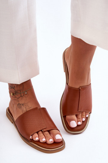 Pantofole da donna Pelle colore marrone Harmony