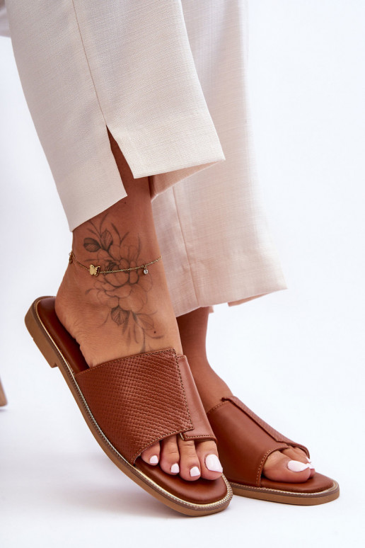 Pantofole da donna Pelle colore marrone Harmony