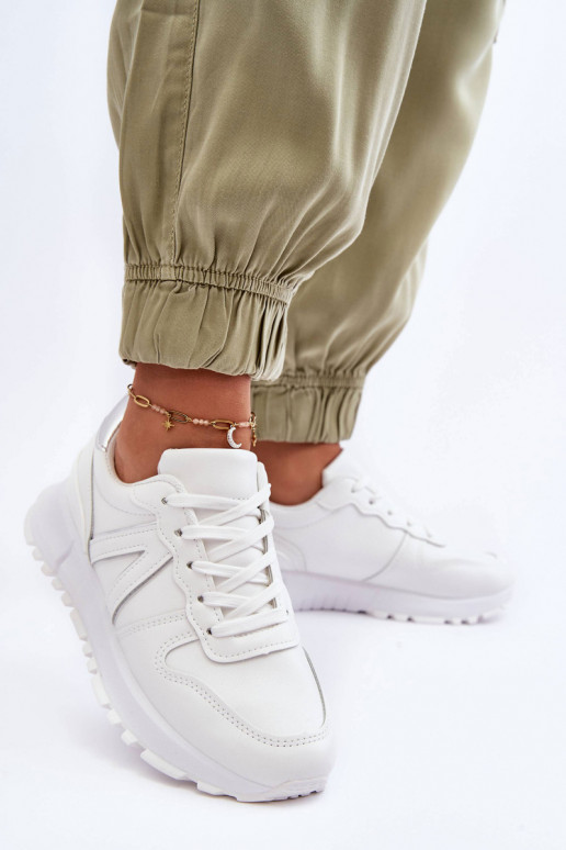 Pelle Femminile scarpe da ginnastica Colore bianco Kabama