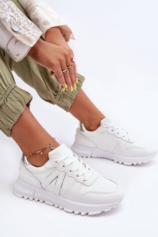 Pelle Femminile scarpe da ginnastica Colore bianco Kabama