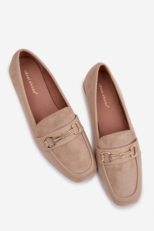 Mocassini mocassini da donna con ornamenti beige Palerina