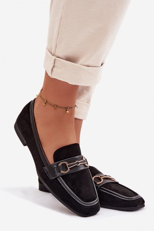 Mocassini mocassini da donna con ornamenti colore nero Palerina