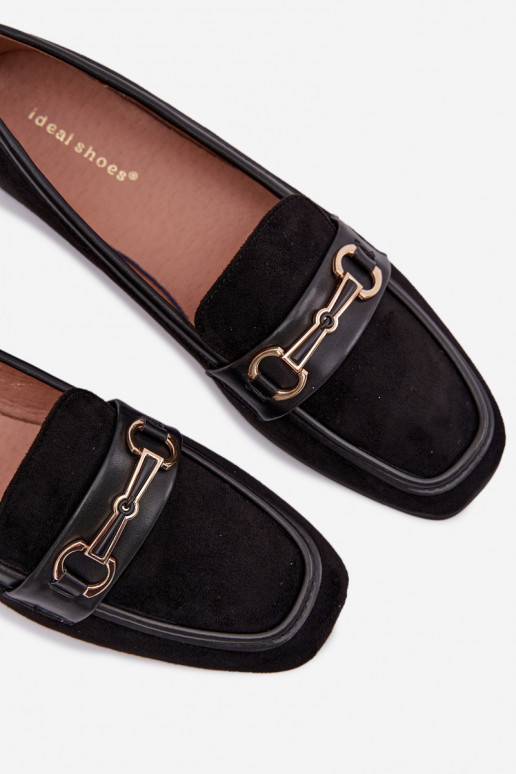 Mocassini mocassini da donna con ornamenti colore nero Palerina