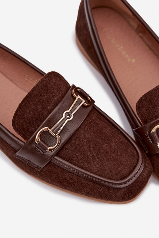 Mocassini mocassini da donna con ornamenti colore marrone Palerina