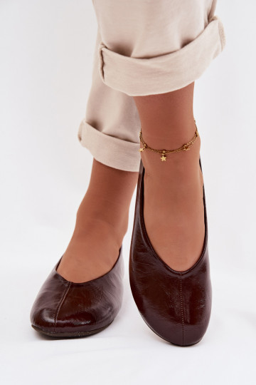 Ballerine laccate in ecopelle CzekoladoAe Selanora 2