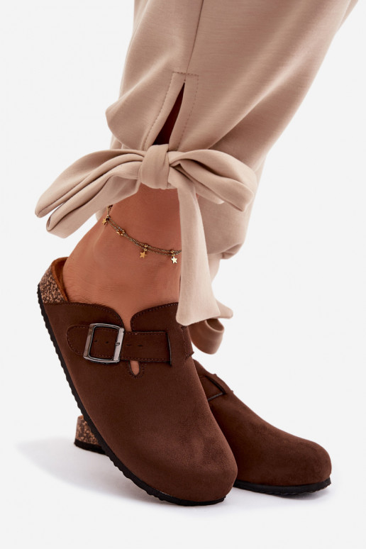 Pantofole Zoccoli Femminile con fibbie CzekoladoAe Delirisse