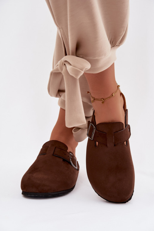 Pantofole Zoccoli Femminile con fibbie CzekoladoAe Delirisse