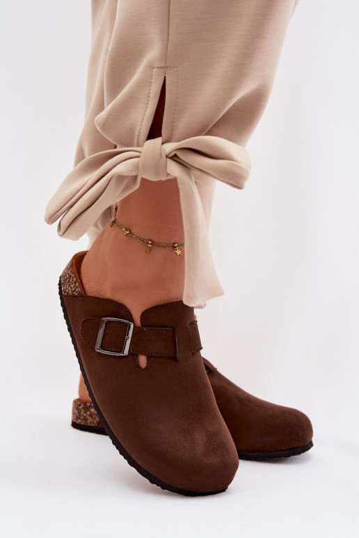 Pantofole Zoccoli Femminile con fibbie CzekoladoAe Delirisse