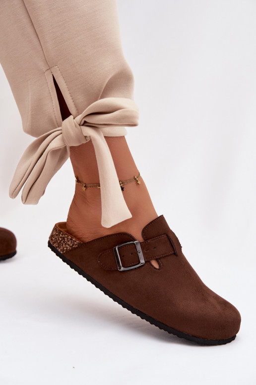Pantofole Zoccoli Femminile con fibbie CzekoladoAe Delirisse