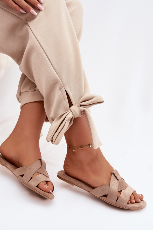 isoscele Pantofole da donna con strisce beige Pavelle