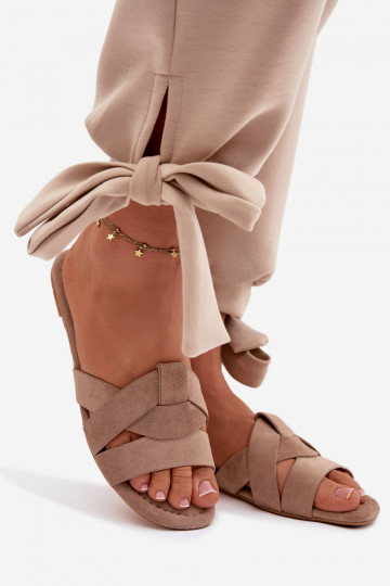 isoscele Pantofole da donna con strisce beige Pavelle 2