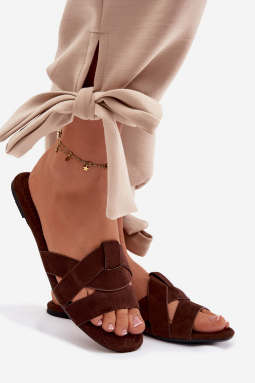 isoscele Pantofole da donna con strisce CzekoladoAe Pavelle