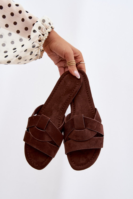 isoscele Pantofole da donna con strisce CzekoladoAe Pavelle