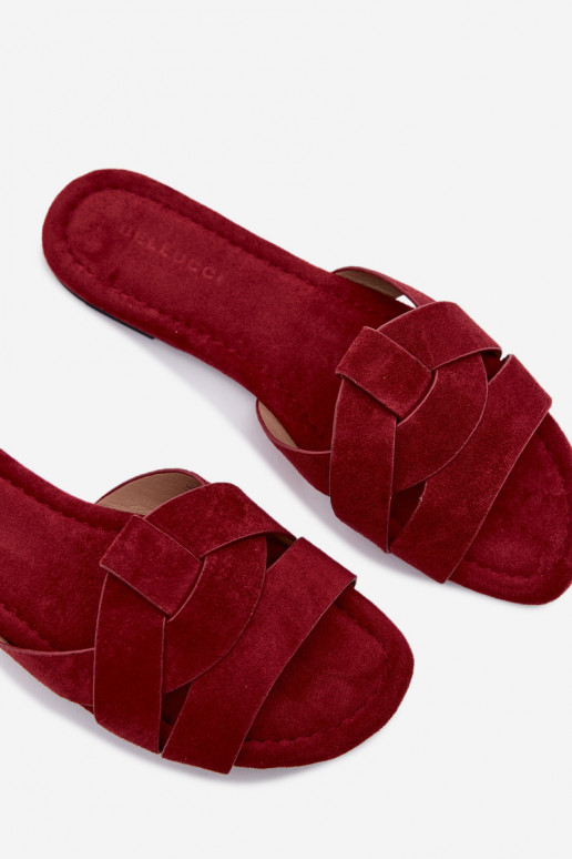 isoscele Pantofole da donna con strisce Borgogna Pavelle