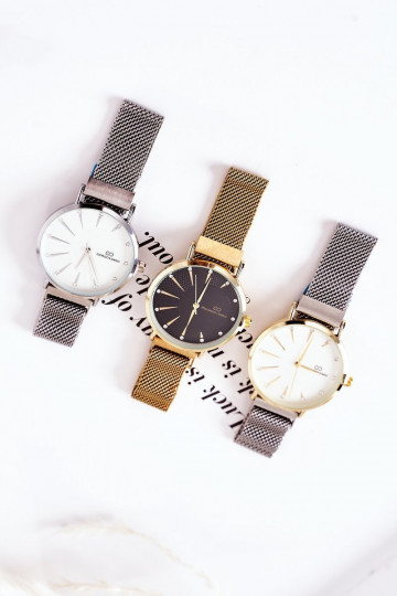 Orologio Sul braccialetto Mesh Giorgio&Dario grigio-colore dorato 2