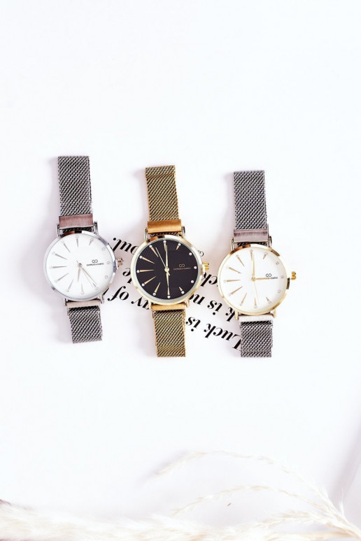 Orologio Sul braccialetto Mesh Giorgio&Dario grigio-colore dorato