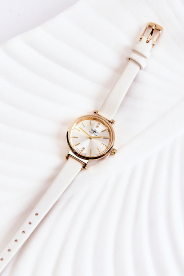 Femminile guardare Michael John colore dorato con occhielli in zirconio