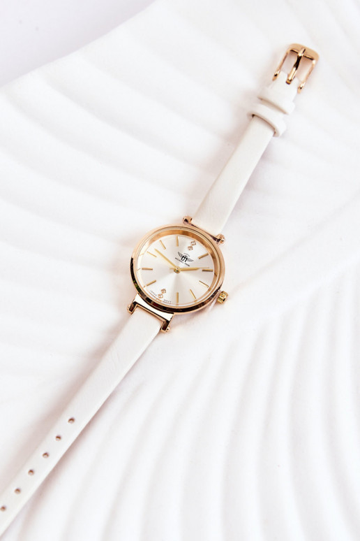 Femminile guardare Michael John colore dorato con occhielli in zirconio