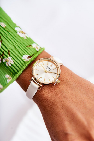 Femminile guardare Michael John colore dorato con occhielli in zirconio 2