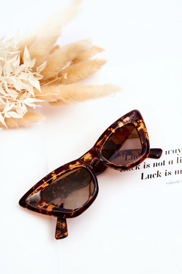 Femminile Occhiali da sole Occhi di gatto V100045 colore marrone 2