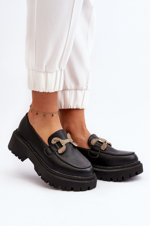 mocassini da donna con ornamenti colore nero Gargi
