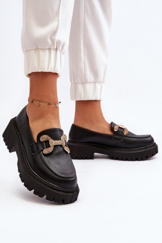 mocassini da donna con ornamenti colore nero Gargi