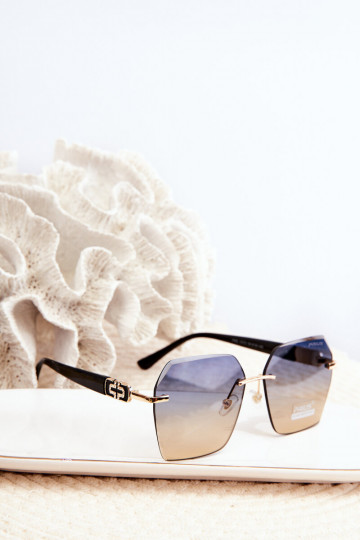 Occhiali da sole FemminileFiltrem UV Nero e-colore dorato