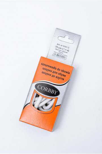 Lacci rotondi per scarpe color bianchi Corbby 2