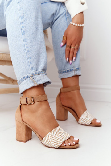 sandali Con treccia con i tacchi Deverrone chiaro Honeymoon