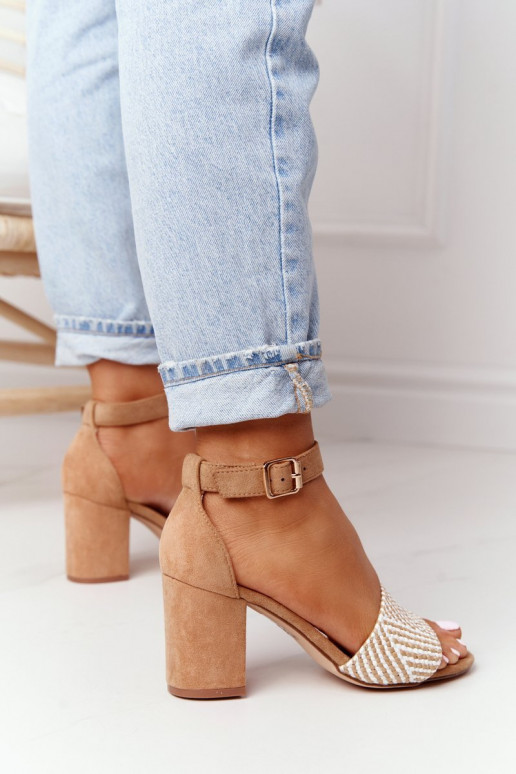 sandali Con treccia con i tacchi Deverrone chiaro Honeymoon