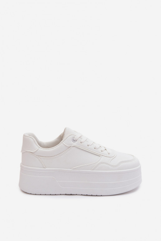 Scarpe modello sneakers Femminile con una piattaforma Colore bianco Feressa