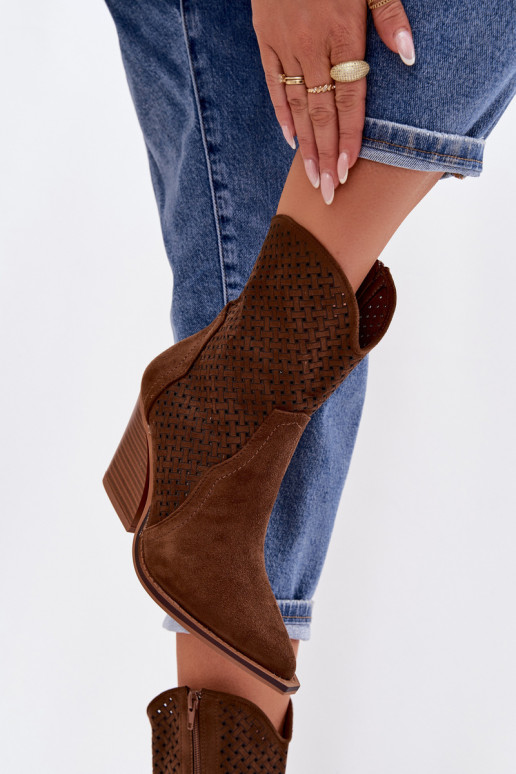 con elementi traforati Stivali da donna colore marrone Rivorina