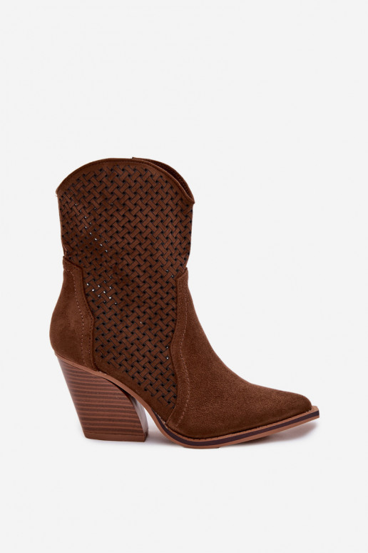 con elementi traforati Stivali da donna colore marrone Rivorina
