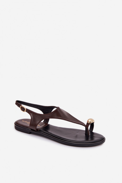 Sandali da donna con tacchi larghi Ze colore doratom Detalem CzekoladoAe Talorina