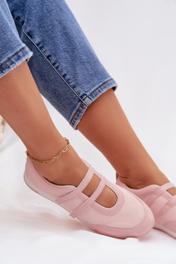 Ballerine sportive da donna con cinturini color rosa Farvessa