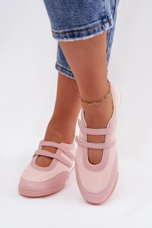 Stile sportivo Ballerine Femminile con strisce colore rosa Farvessa
