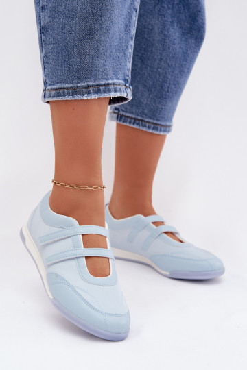 Ballerine sportive da donna con cinturini color blu Farvessa 2