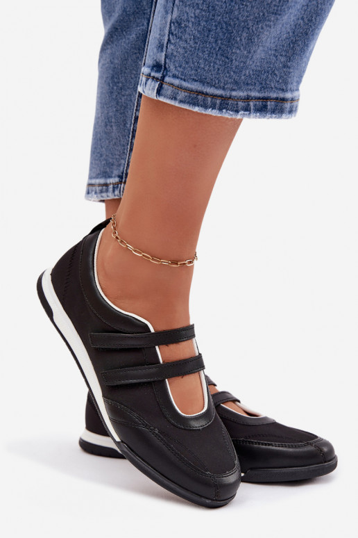 Stile sportivo Ballerine Femminile con strisce colore nero Farvessa