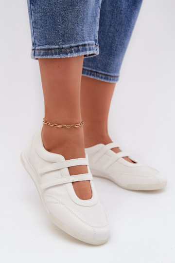 Stile sportivo Ballerine Femminile con strisce Colore bianco Farvessa 2