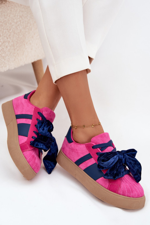 Scarpe modello sneakers FemminileVellutooAą Arco colore rosa Ashlyn