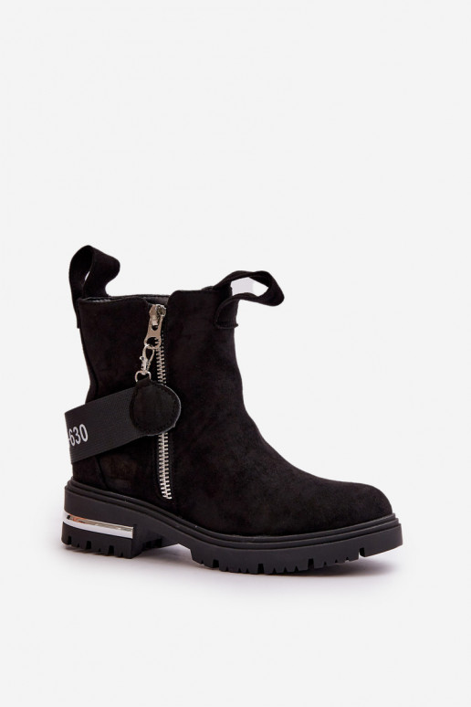 riscaldamento Stivali da donna con cerniere colore nero Calvaro