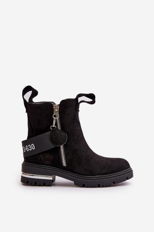 riscaldamento Stivali da donna con cerniere colore nero Calvaro