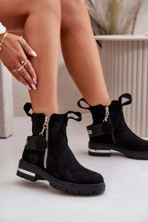 riscaldamento Stivali da donna con cerniere colore nero Calvaro