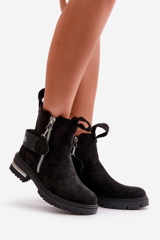 riscaldamento Stivali da donna con cerniere colore nero Calvaro